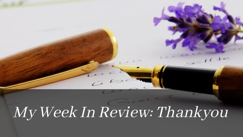 My Week In Review:&nbsp;Thankyou